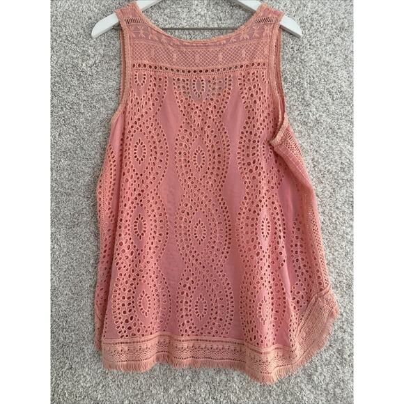 Johnny‎ Was Hoxie Eyelet Sleeveless Tank Top Women’s Large - Picture 7 of 11